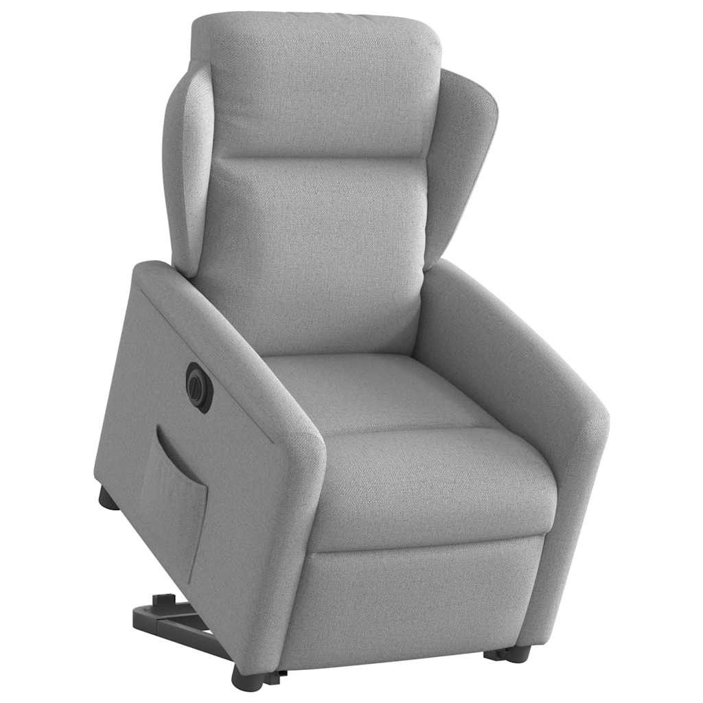 Fauteuil inclinable électrique gris nuage tissu