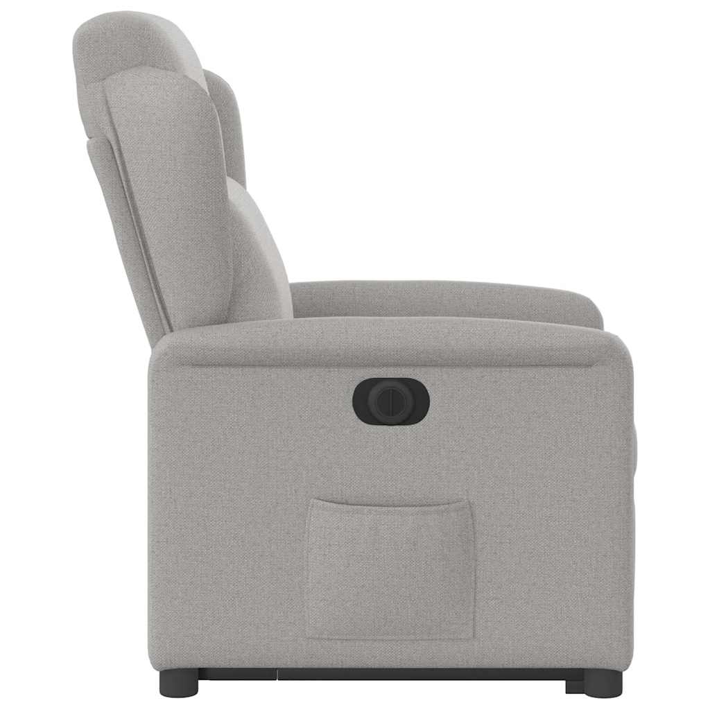 Fauteuil inclinable électrique gris nuage tissu