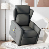 Fauteuil inclinable de massage électrique Gris foncé Tissu