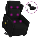 Fauteuil inclinable de massage électrique Noir Tissu
