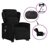 Fauteuil inclinable de massage électrique Noir Tissu