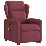 Fauteuil inclinable de massage électrique Rouge bordeaux Tissu