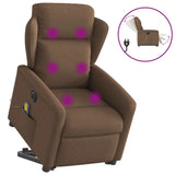 Fauteuil inclinable de massage électrique Marron Tissu