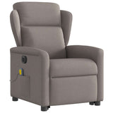 Fauteuil inclinable de massage électrique Taupe Tissu
