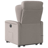 Fauteuil inclinable de massage électrique Taupe Tissu