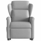 Fauteuil inclinable de massage électrique gris nuage tissu