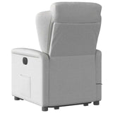 Fauteuil inclinable de massage électrique gris nuage tissu