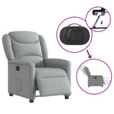 Fauteuil inclinable électrique Gris clair Tissu