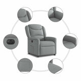 Fauteuil inclinable électrique Gris clair Tissu