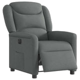Fauteuil inclinable électrique Gris foncé Tissu
