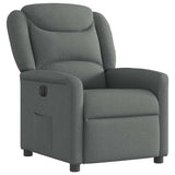Fauteuil inclinable électrique Gris foncé Tissu