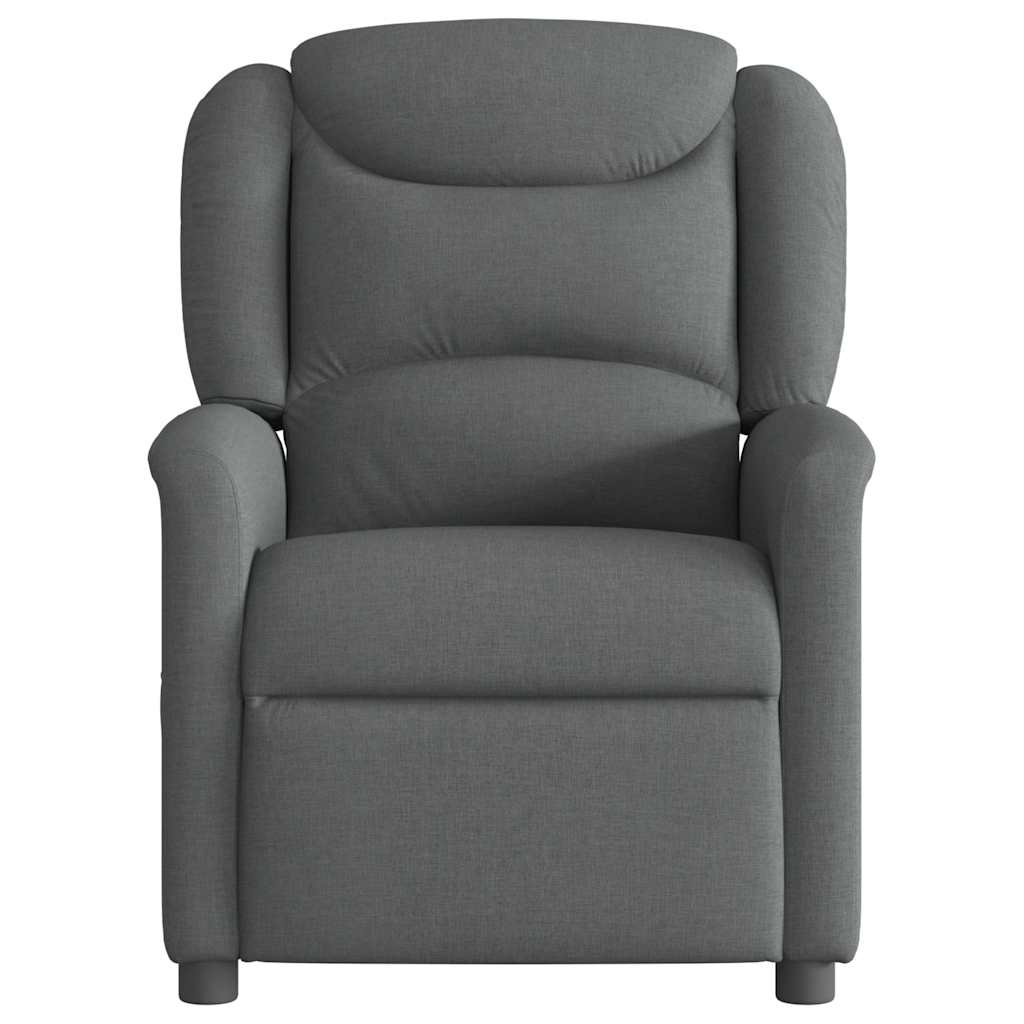 Fauteuil inclinable électrique Gris foncé Tissu