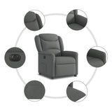 Fauteuil inclinable électrique Gris foncé Tissu