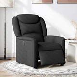 Fauteuil inclinable électrique Noir Tissu
