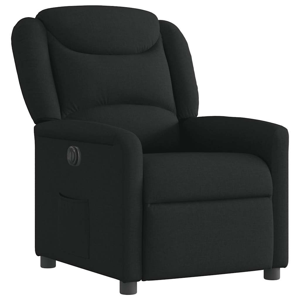 Fauteuil inclinable électrique Noir Tissu