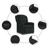 Fauteuil inclinable électrique Noir Tissu