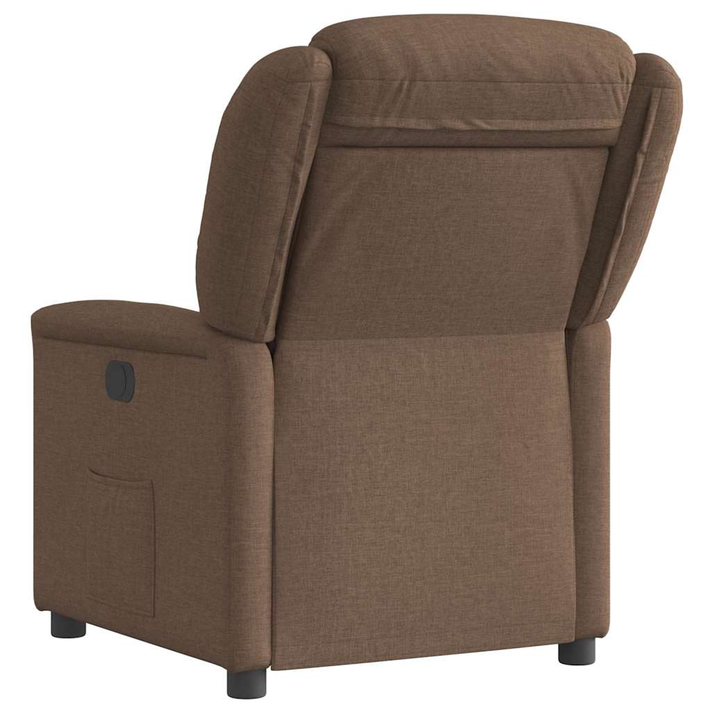 Fauteuil inclinable électrique Marron Tissu