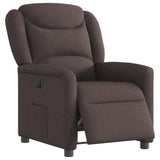 Fauteuil inclinable électrique Marron foncé Tissu
