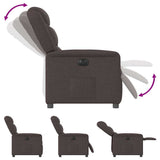 Fauteuil inclinable électrique Marron foncé Tissu