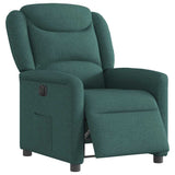 Fauteuil inclinable électrique Vert foncé Tissu