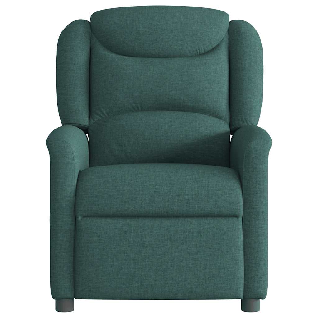 Fauteuil inclinable électrique Vert foncé Tissu