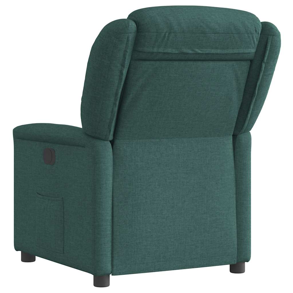 Fauteuil inclinable électrique Vert foncé Tissu