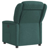 Fauteuil inclinable électrique Vert foncé Tissu