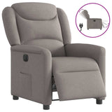 Fauteuil inclinable électrique Taupe Tissu