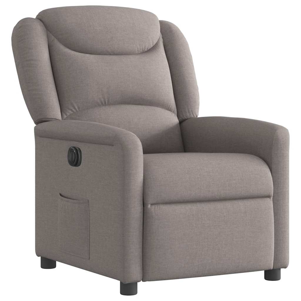 Fauteuil inclinable électrique Taupe Tissu