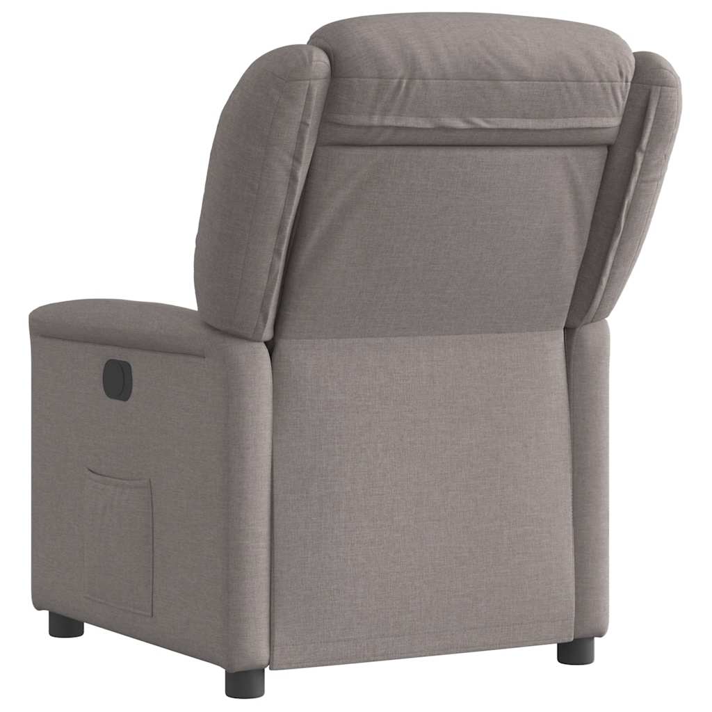 Fauteuil inclinable électrique Taupe Tissu