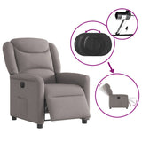 Fauteuil inclinable électrique Taupe Tissu