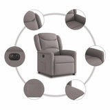 Fauteuil inclinable électrique Taupe Tissu