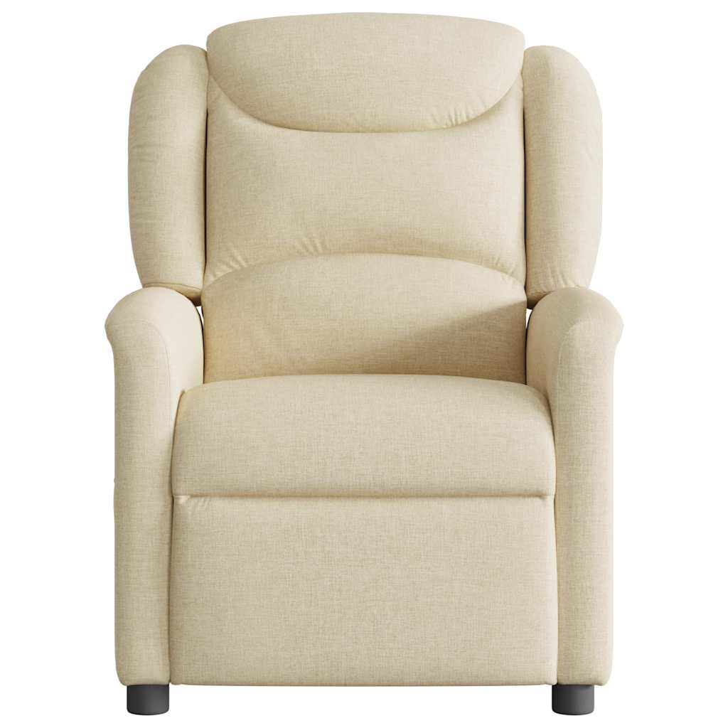 Fauteuil inclinable électrique Crème Tissu