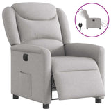 Fauteuil inclinable électrique gris nuage tissu