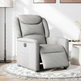 Fauteuil inclinable électrique gris nuage tissu