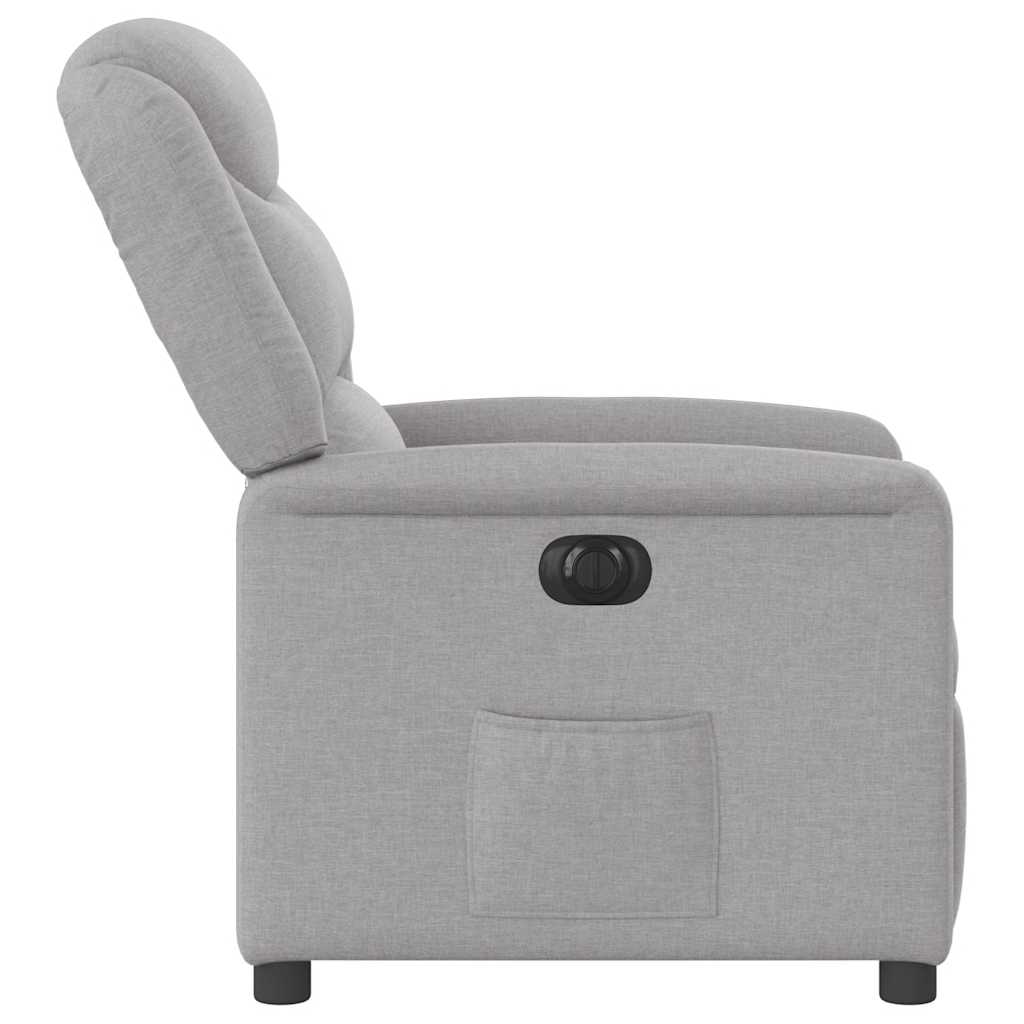 Fauteuil inclinable électrique gris nuage tissu