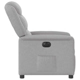 Fauteuil inclinable électrique gris nuage tissu