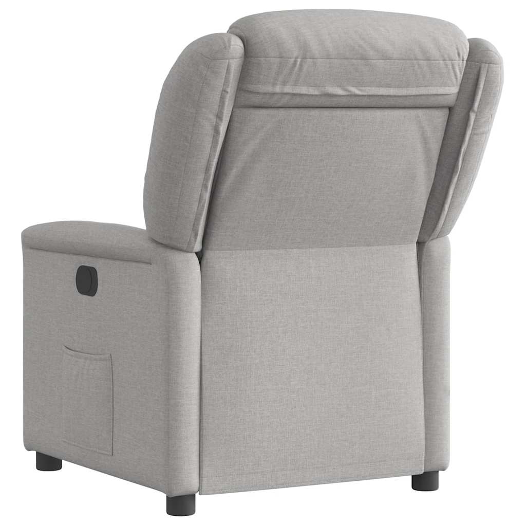 Fauteuil inclinable électrique gris nuage tissu