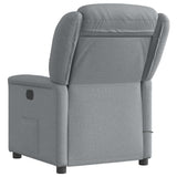 Fauteuil de massage inclinable électrique gris clair tissu