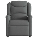 Fauteuil inclinable de massage électrique gris foncé tissu