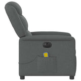 Fauteuil inclinable de massage électrique gris foncé tissu