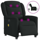 Fauteuil de massage inclinable électrique Noir Tissu