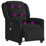 Fauteuil de massage inclinable électrique Noir Tissu
