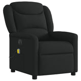Fauteuil de massage inclinable électrique Noir Tissu