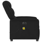 Fauteuil de massage inclinable électrique Noir Tissu