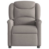 Fauteuil de massage inclinable électrique Taupe Tissu