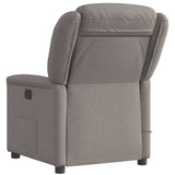 Fauteuil de massage inclinable électrique Taupe Tissu
