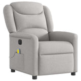 Fauteuil de massage inclinable électrique gris nuage tissu