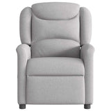 Fauteuil de massage inclinable électrique gris nuage tissu