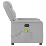 Fauteuil de massage inclinable électrique gris nuage tissu